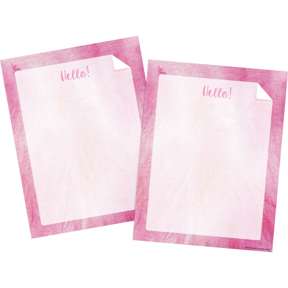 BARKER CREEK PUBLISHING, INC. 4340 Barker Creek Designer Computer Paper, 8-1/2in x 11in, Pink Tie-Dye, 50 Sheets Per Pack, Set Of 2 Packs