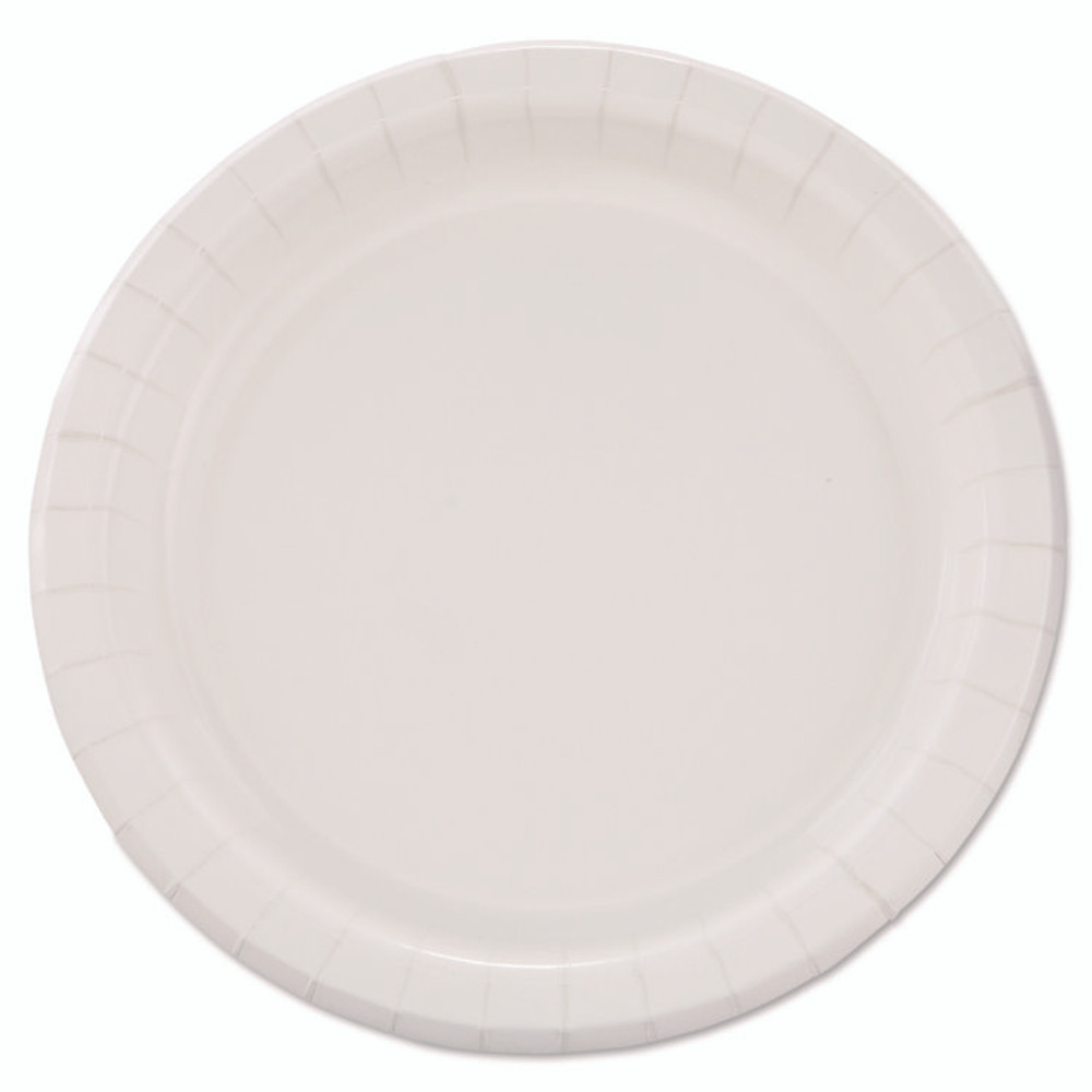 DART SOLO® MP9BR-2054 Bare Eco-Forward Clay-Coated Paper Dinnerware, ProPlanet Seal, Plate, 8.5" dia, White, 125/Pack, 4 Packs/Carton