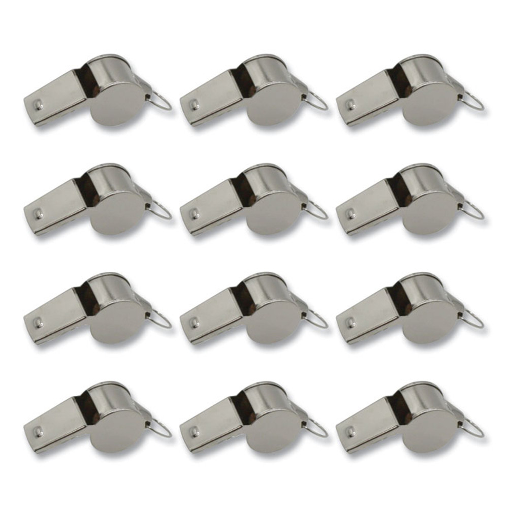 CHAMPION SPORT Sports 501 Sports Whistle, Medium Weight, Metal, Silver, Dozen
