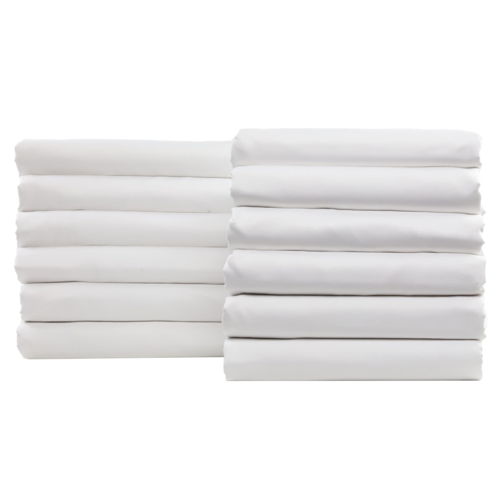 1888 MILLS, LLC 1888 Mills N3M7284WHT-NAKED  Naked California King Fitted Sheets, 72in x 84in x 15in, White, Pack Of 12 Sheets