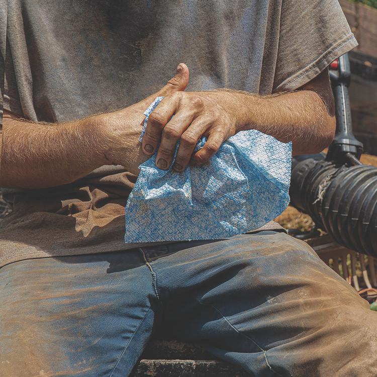 ITW PRO BRANDS SCRUBS® 42230CT Hand Cleaner Towels, 1-Ply, 10 x 12, Citrus, Blue/White, 30/Canister, 6/Carton