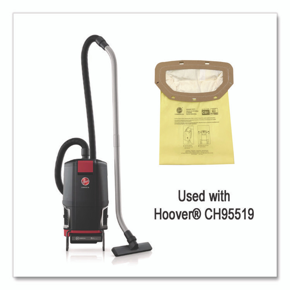 HOOVER COMPANY Commercial 24414064 Disposable Open Mouth Vacuum Bags, Allergen CB1, 10/Pack
