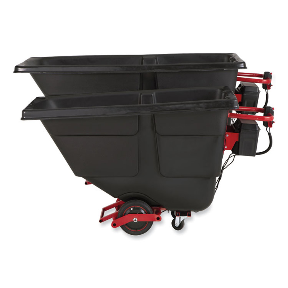 RUBBERMAID COMMERCIAL PROD. 2173662 1 cu yd Motorized Roto Tilt Truck, 1,000 lb Capacity, Black