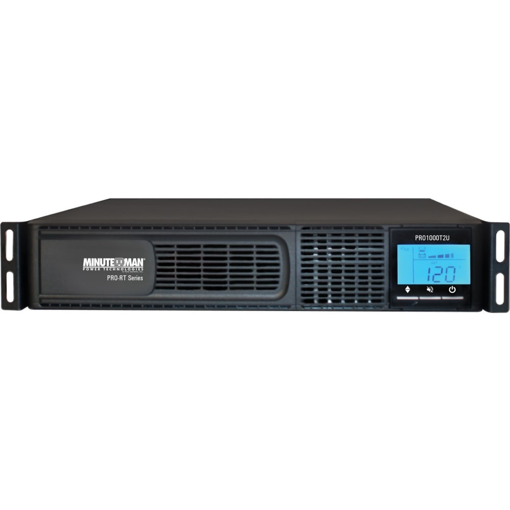 MINUTEMAN PRO1000RT2UNC  PRO-RT PRO1000RT2U 1000VA Tower/Rack/Wall Mountable UPS - 2U Tower/Rack/Wall Mountable - 4 Minute Stand-by - 120 V AC Input - 120 V AC Output - 8 x NEMA 5-15R