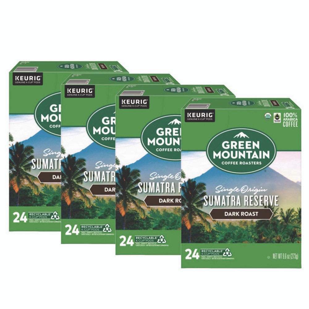 KEURIG DR PEPPER Green Mountain Coffee® 4060CT Fair Trade Organic Sumatran Extra Bold Coffee K-Cups, 96/Carton