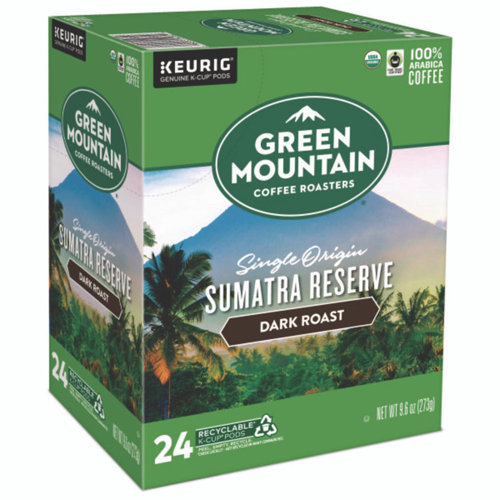 KEURIG DR PEPPER Green Mountain Coffee® 4060CT Fair Trade Organic Sumatran Extra Bold Coffee K-Cups, 96/Carton