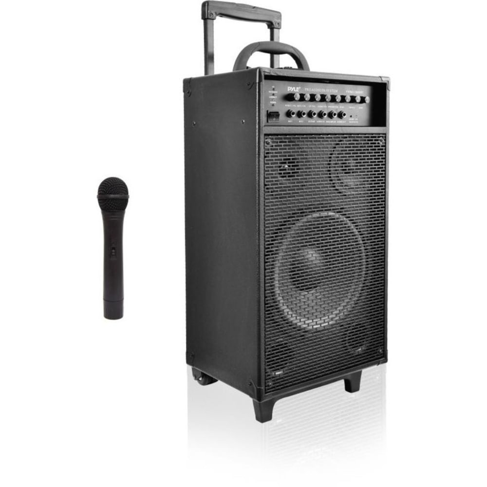 SOUND AROUND INC. PylePro PWMA1080IBT  PWMA1080IBT Public Address System - 800 W Amplifier - 3 Audio Line In - Battery Rechargeable - 8 Hour - Black