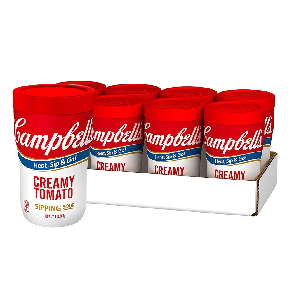 CAMPBELL SOUP COMPANY Campbell's 014981 Campbells On The Go Creamy Tomato Soup Cups, 11.1 Oz, Pack Of 8 Cups