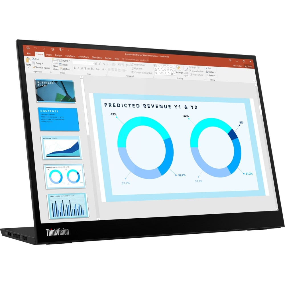 LENOVO, INC. 63AAUAR6US Lenovo ThinkVision M14d 14in Class LED Monitor - 16:10 - Raven Black - 14in Viewable - In-plane Switching (IPS) Technology - WLED Backlight - 2240 x 1400 - 16.7 Million Colors - 375 Nit - 6 ms - 60 Hz Refresh Rate - USB Hub