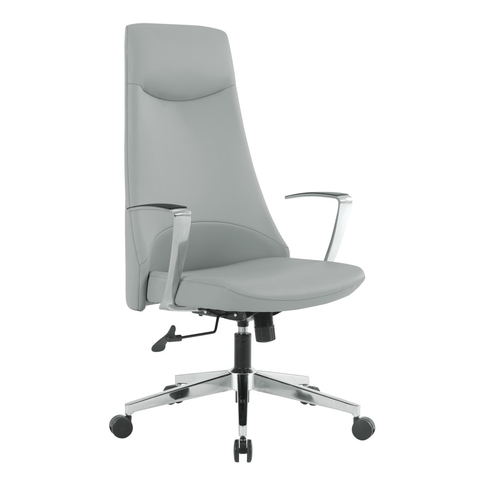 OFFICE STAR PRODUCTS 62300C-R112 Office Star Dillion Ergonomic Antimicrobial Fabric High-Back Office Chair, Steel