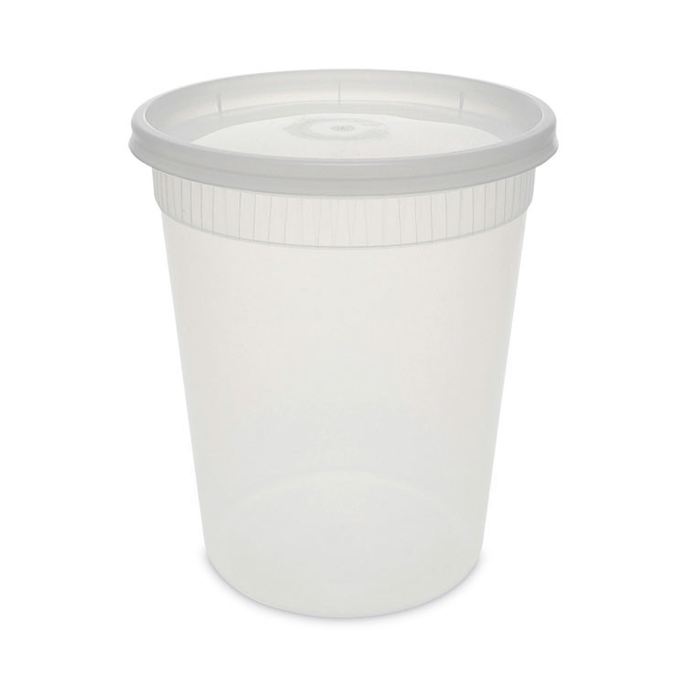 PACTIV EVERGREEN CORPORATION YSD2532 Newspring DELItainer Microwavable Container, 32 oz, 4.7" Diameter x 5.6" h, Clear, Plastic, 240/Carton