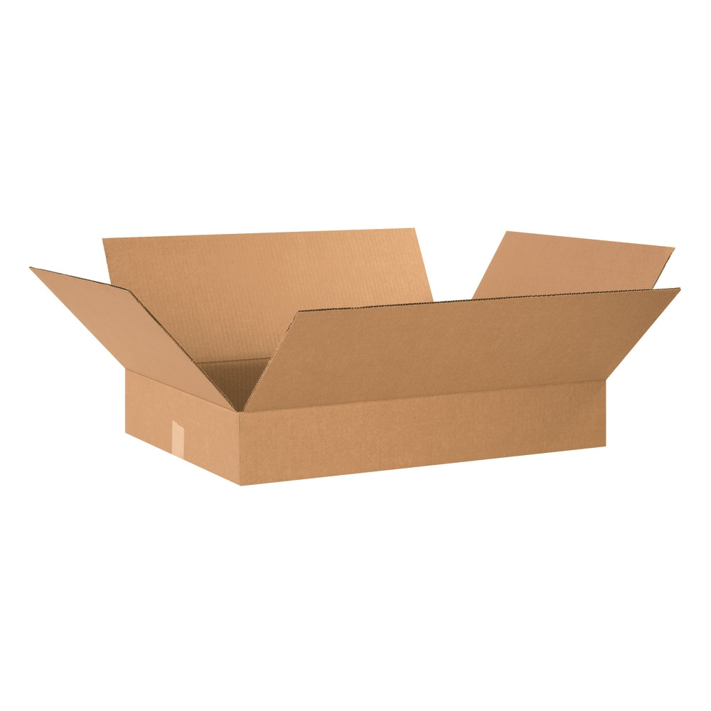 B O X MANAGEMENT, INC. 24184 Partners Brand Flat Corrugated Boxes, 24in x 18in x 4in, Kraft, Pack Of 20