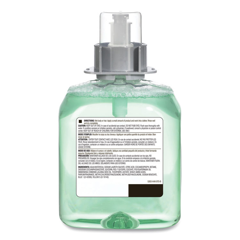 GO-JO INDUSTRIES GOJO® 516304EA Luxury Foam Hair and Body Wash, Cucumber Melon Scent, 1,250 mL