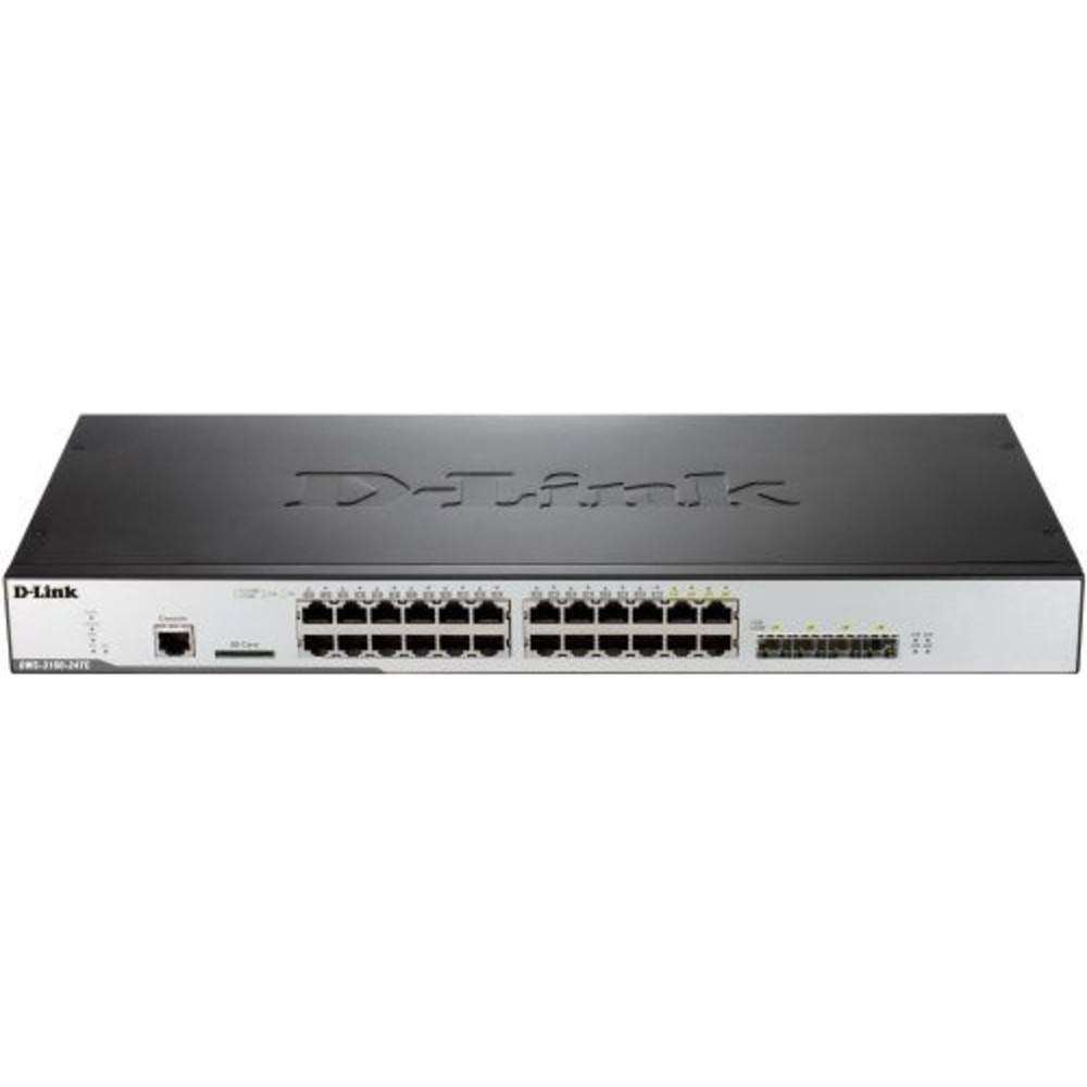 D-LINK SYSTEMS USA, INC. D-Link DWS-3160-24TC  20-Port Gigabit Unified Wireless Switch with 4 Gigabit Combo BASE-T/SFP Ports - 20 Ports - Manageable - Gigabit Ethernet - 10/100/1000Base-T - 3 Layer Supported - 4 SFP Slots - Twisted Pair - 1U High - R