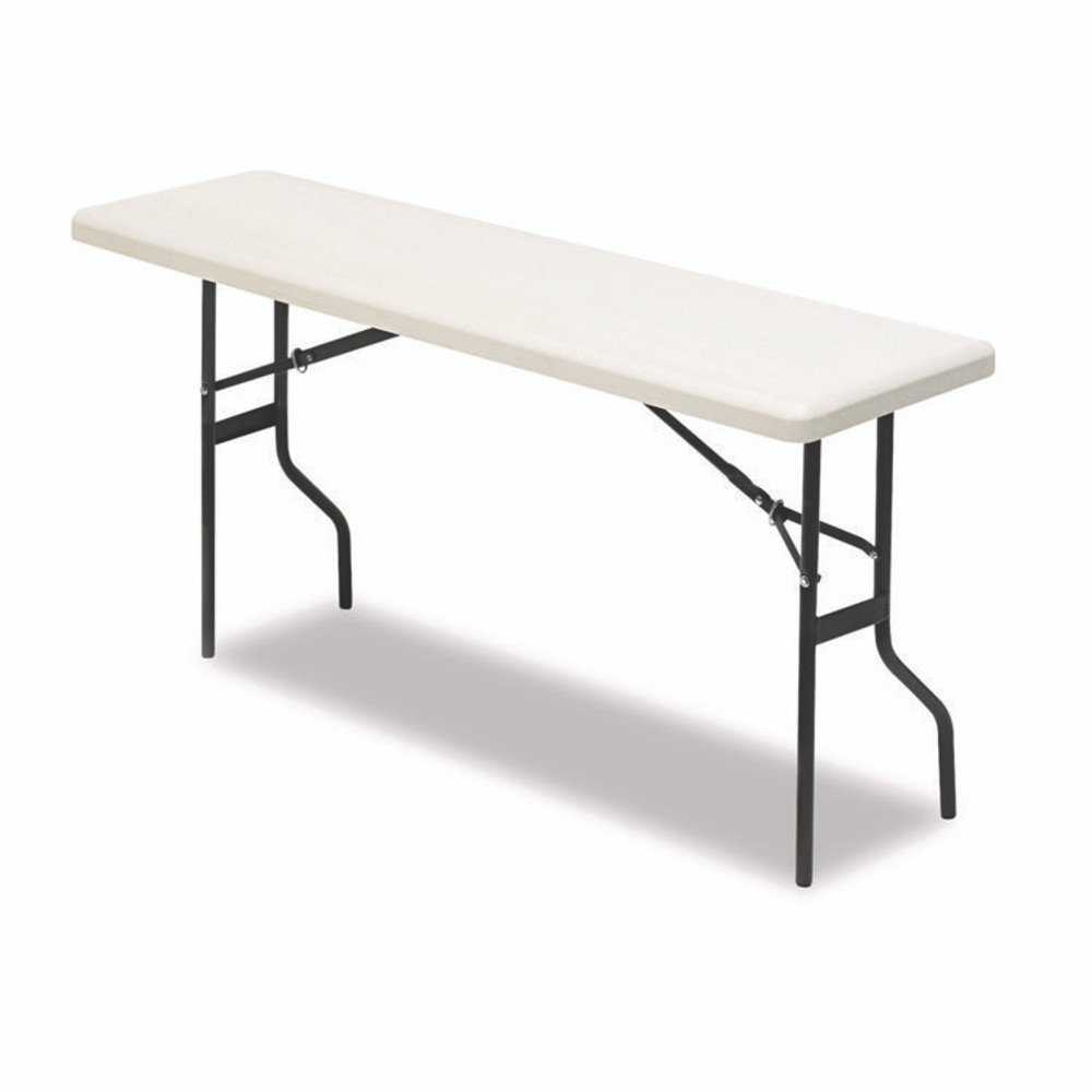 ICEBERG ENTERPRISES 65363 IndestrucTable Classic Folding Table, Rectangular, 72" x 18" x 29", Platinum