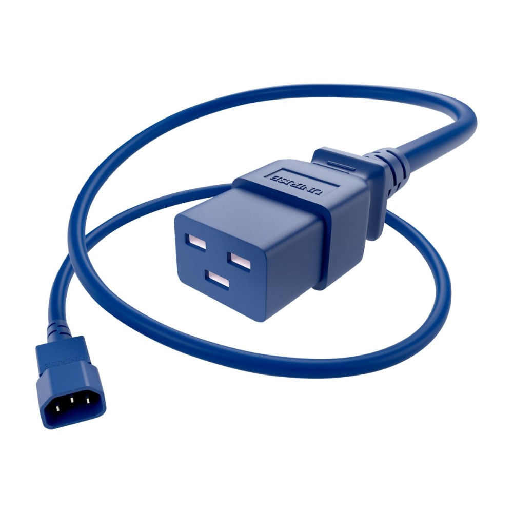 UNIRISE USA, LLC UNC Group PWCD-C14C19-15A-06F-BLU  - Power extension cable - IEC 60320 C14 to IEC 60320 C19 - 250 V - 15 A - 6 ft - blue