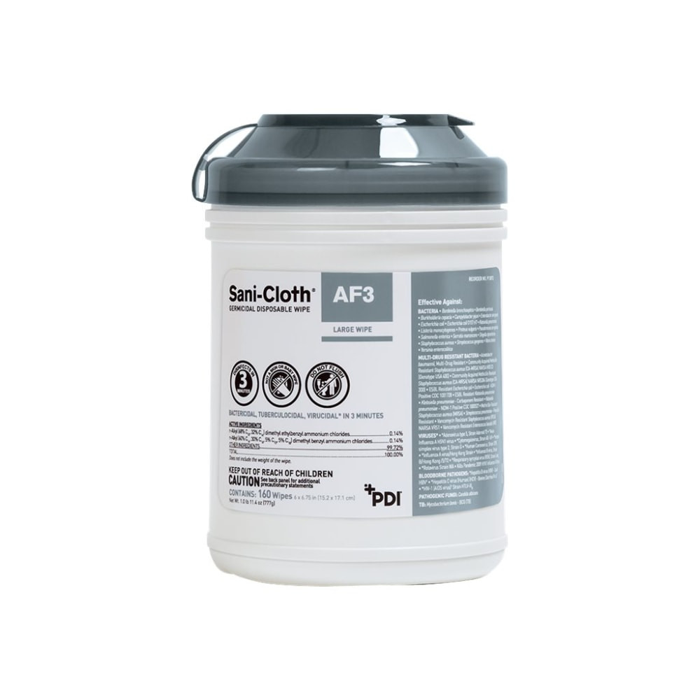 PDI HEALTHCARE P13872CT PDI Sani-Cloth AF3 - Disinfectant wipes - disposable - 160 sheets - pack of 12