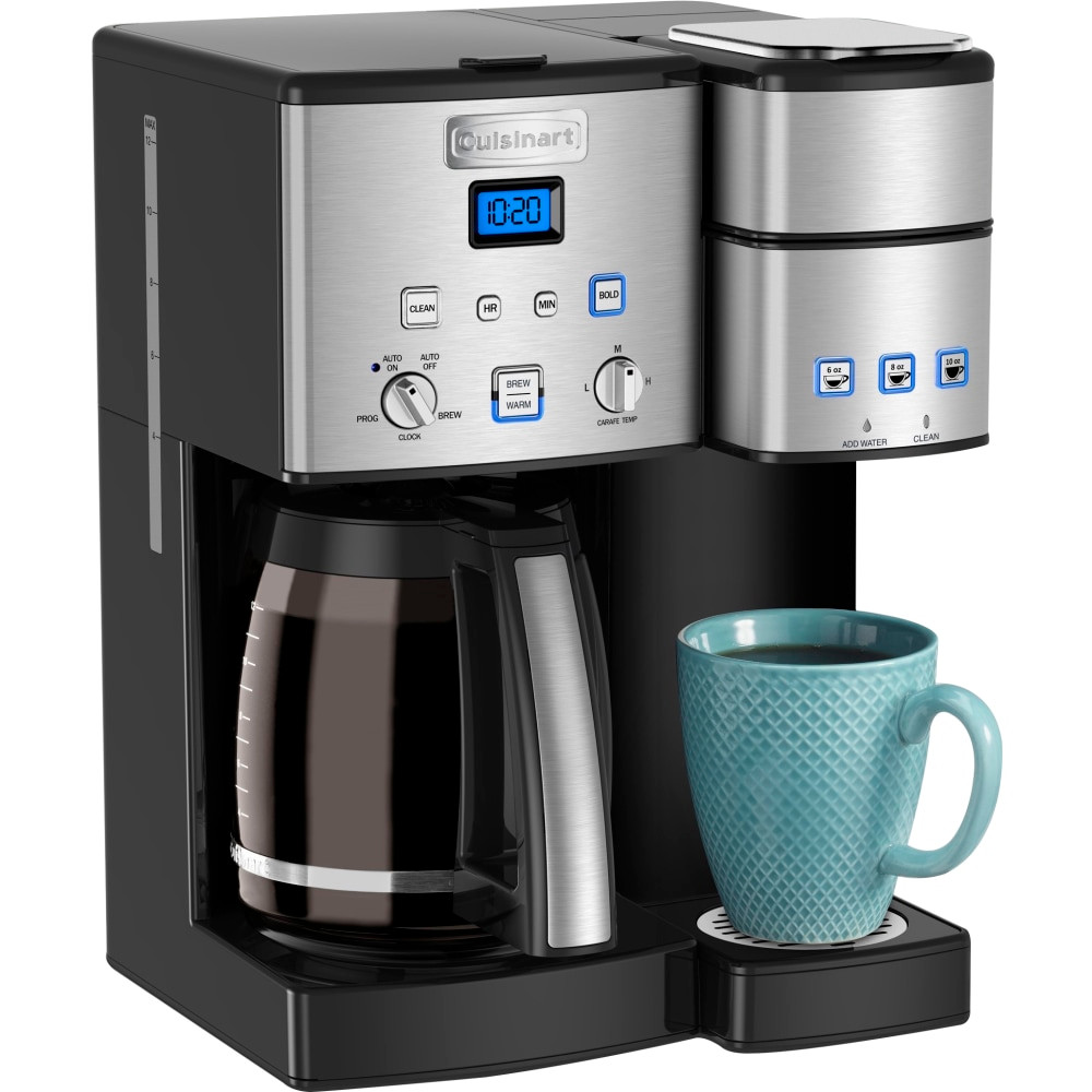 CONAIR CORPORATION Cuisinart SS-15P1  Coffee Center 12-Cup & Single Serve Coffee Maker, Black/Chrome