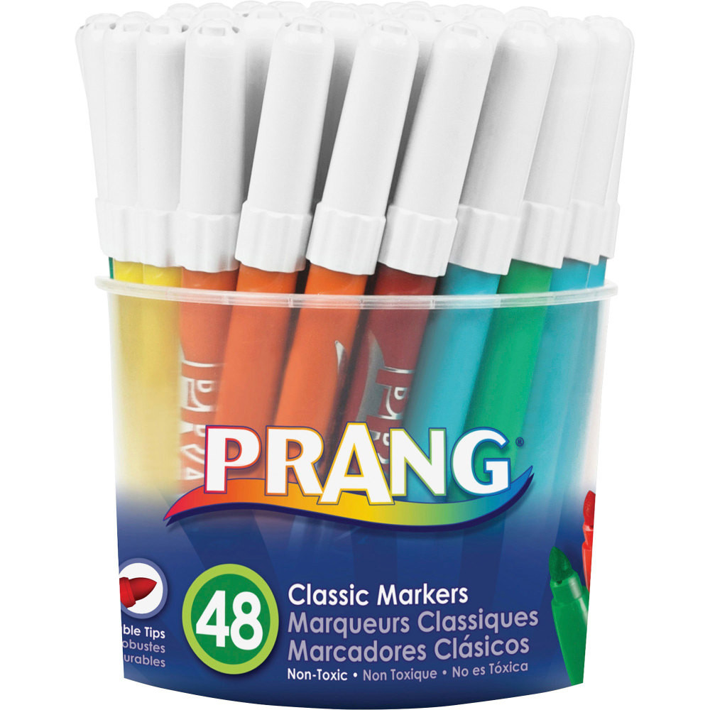 DIXON TICONDEROGA COMPANY 80848 Prang Classic Art Markers, Bullet Tip, Assorted Colors, Box Of 48