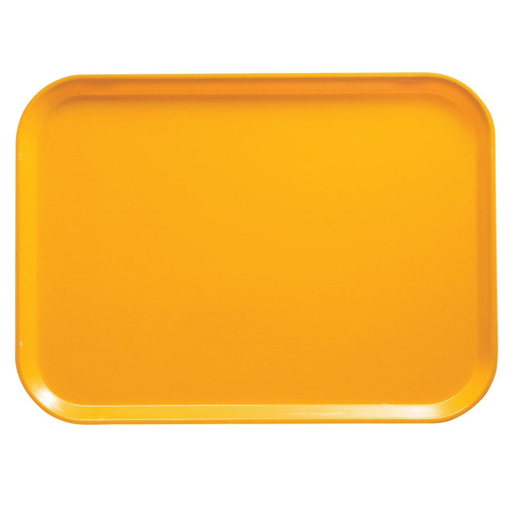 CAMBRO MFG. CO. 1520504 Cambro Camtray Rectangular Serving Trays, 15in x 20-1/4in, Mustard, Pack Of 12 Trays