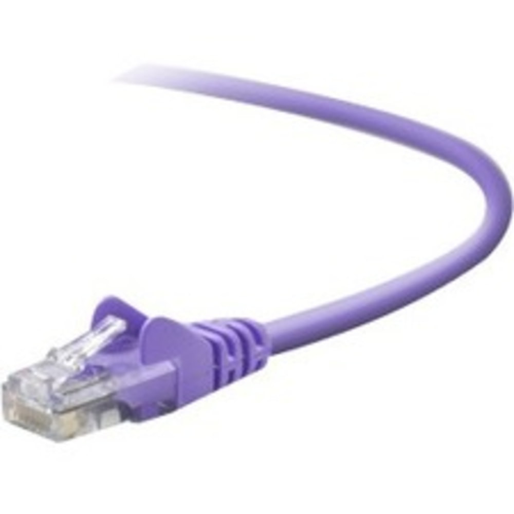 BELKIN, INC. A3L791-01-PUR Belkin A3L791-01-PUR Cat.5e Patch Network Cable - 1 ft Category 5e Network Cable for Network Device - First End: 1 x RJ-45 Network - Male - Second End: 1 x RJ-45 Network - Male - Patch Cable