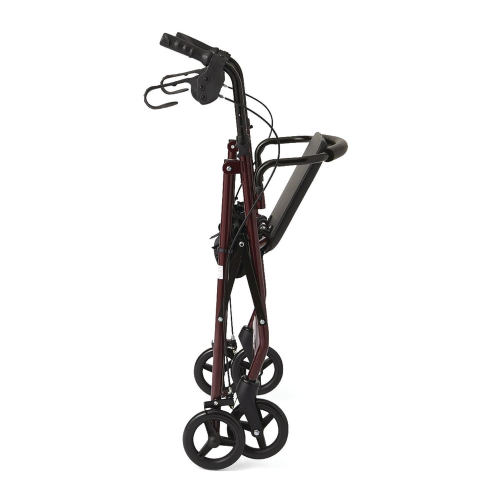 MEDLINE INDUSTRIES, INC. MDS86850ES Medline Basic Steel Rollator, 6in Wheels, Red