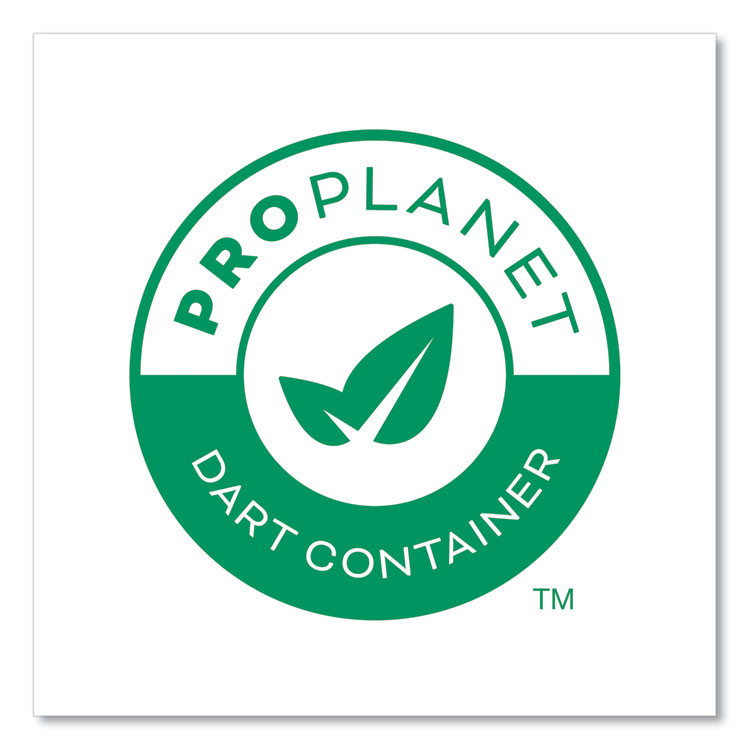 DART SOLO® 370PLAPLANET Compostable Paper Hot Cups, 10 oz, White/Green, 1,000/Carton
