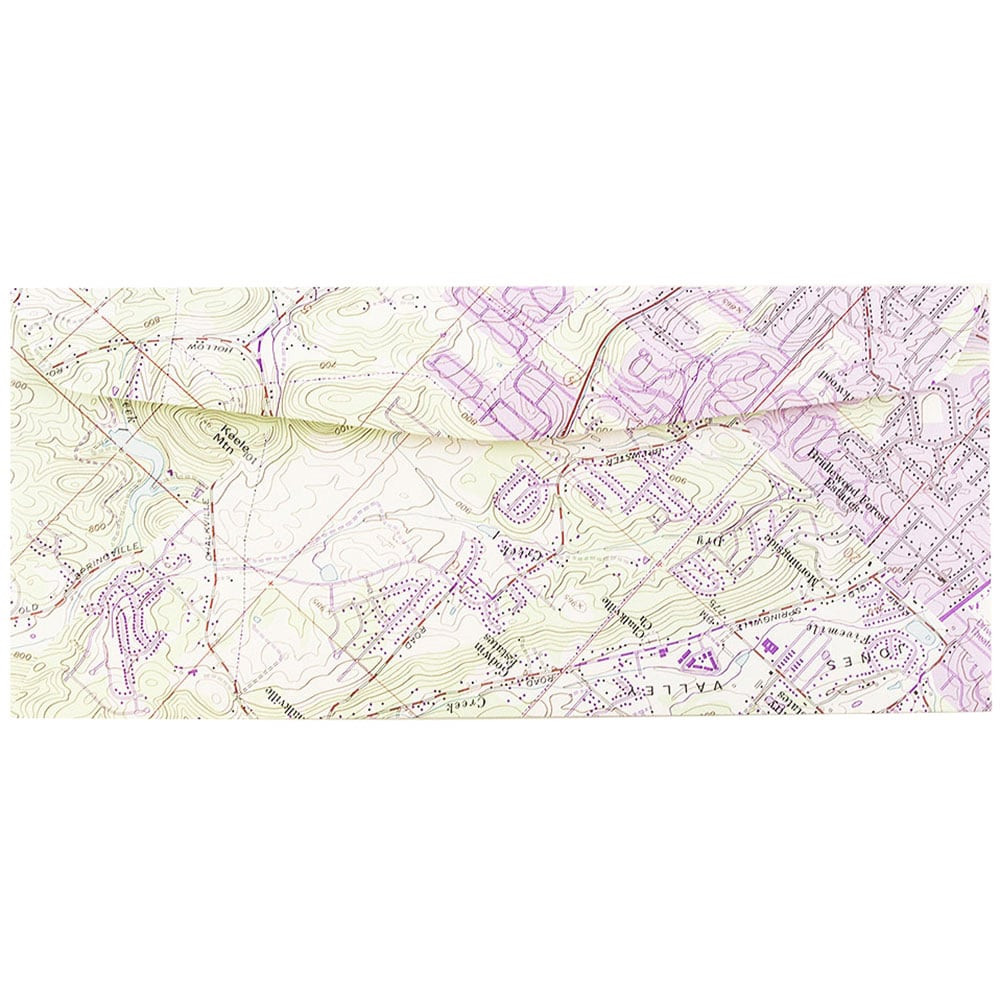 JAM PAPER AND ENVELOPE JAM Paper 163729  #10 Map Envelopes, 4 1/8in x 9 1/2in, Cartography Map Design, Pack Of 25