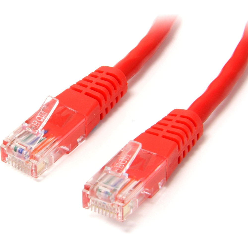 STARTECH.COM M45PATCH15RD  15 ft Red Molded Cat5e UTP Patch Cable  - 15ft Cat5e Patch Cable - 15ft cat 5e patch cable - 15ft Cat5e Patch Cord - 15ft Molded Patch Cable - 15ft RJ45 Patch Cable