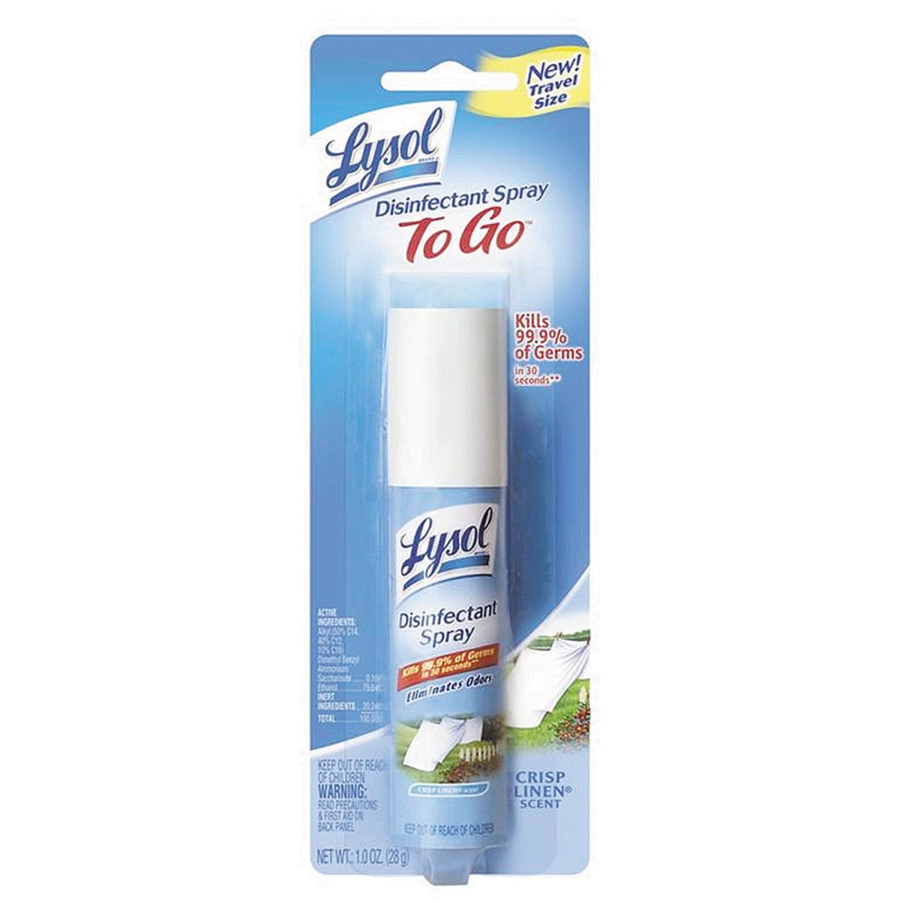 RECKITT BENCKISER Lysol 19200-79132  Disinfectant Spray To Go, Crisp Linen Scent, 1 Oz Bottle