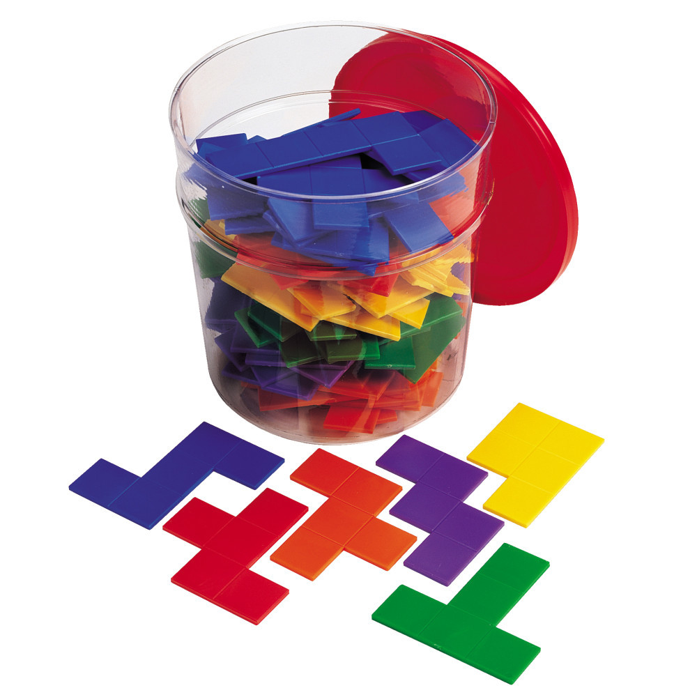 LEARNING RESOURCES, INC. LER02866 Learning Resources Rainbow Premier Pentominoes, 5 3/4inH x 5 3/4inW x 6 1/4inD, Assorted Colors, Grades 1-8, 12 Pieces Per Pentomino, Pack Of 6 Pentominoes