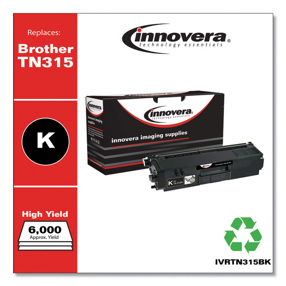 INNOVERA TN315BK Remanufactured Black High-Yield Toner, Replacement for TN315BK, 6,000 Page-Yield