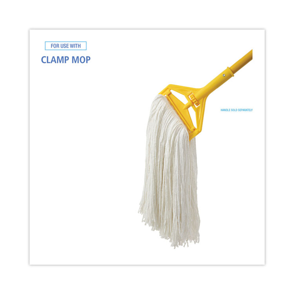 BOARDWALK 2032RCT Cut-End Wet Mop Head, Rayon, No. 32, White, 12/Carton