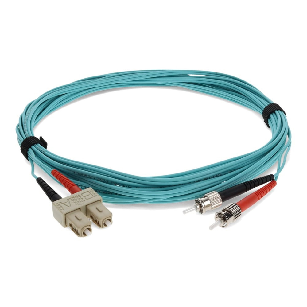 ADD-ON COMPUTER PERIPHERALS, INC. ADD-ST-SC-2M5OM3 AddOn 2m SC to ST OM3 Aqua Patch Cable - Patch cable - SC/UPC multi-mode (M) to ST/UPC multi-mode (M) - 2 m - fiber optic - duplex - 50 / 125 micron - OM3 - halogen-free - aqua