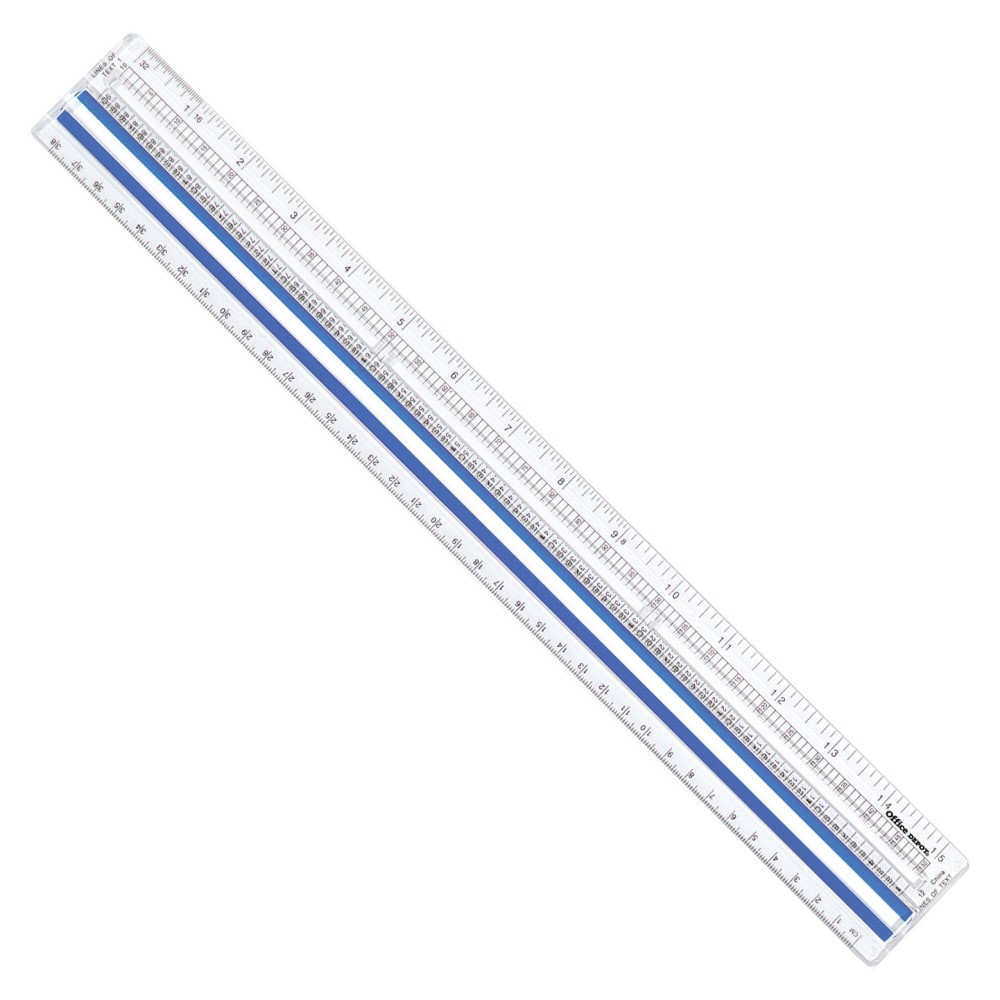 OFFICE DEPOT AV12-0602  Brand Magnifying Ruler, 15in, Clear