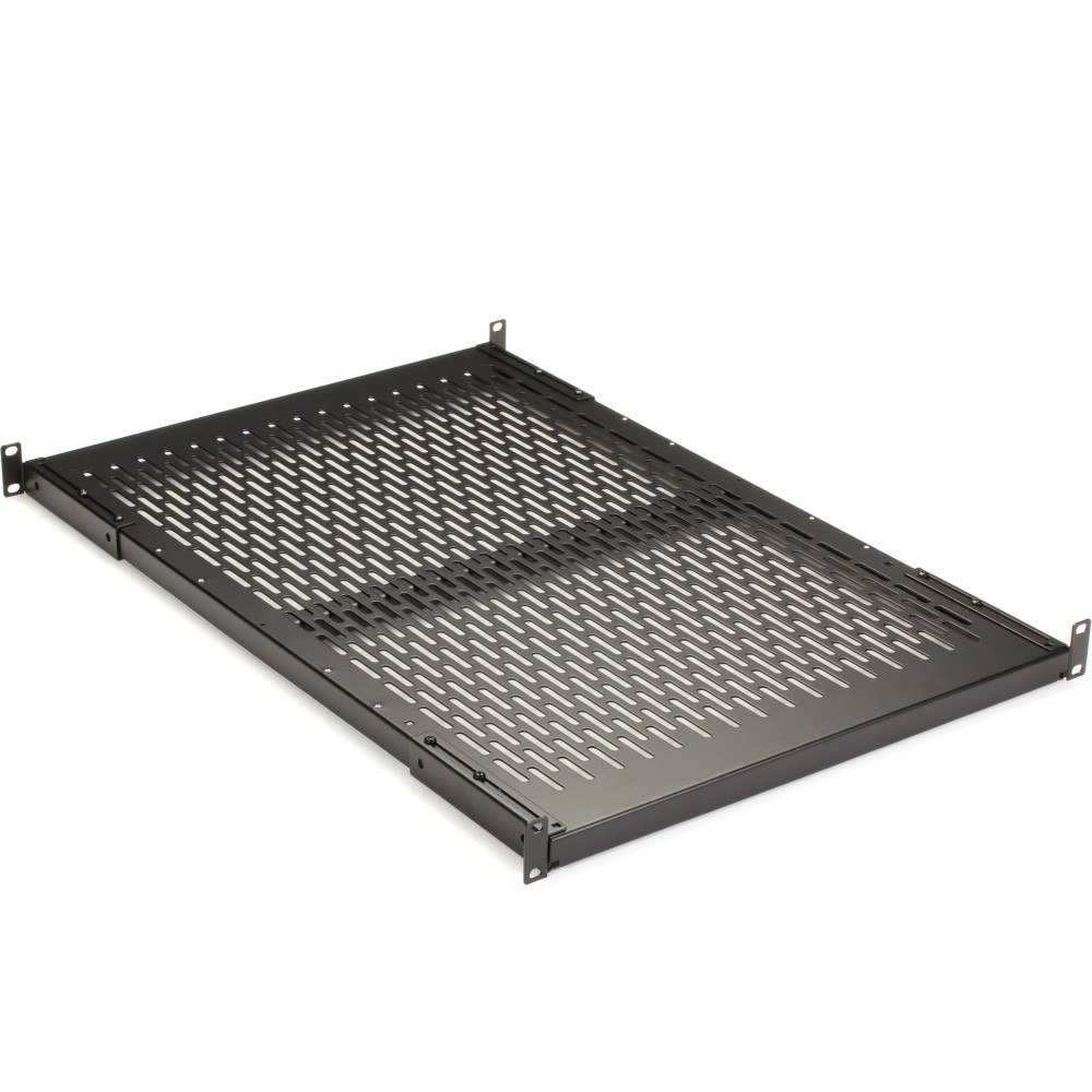 BLACK BOX CORPORATION RM403-R2 Black Box Fixed Vented Server Shelf, 27 1/4inD, for 19in Rails - For Server19in Rack Width - Rack-mountable - 150 lb Maximum Weight Capacity - TAA Compliant