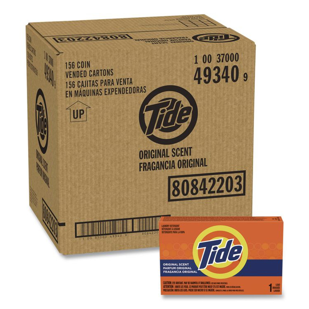 PROCTER & GAMBLE Tide® 49340 Coin Vend Powder Laundry Detergent, HE Compatible, 1.1 oz, 156/Carton