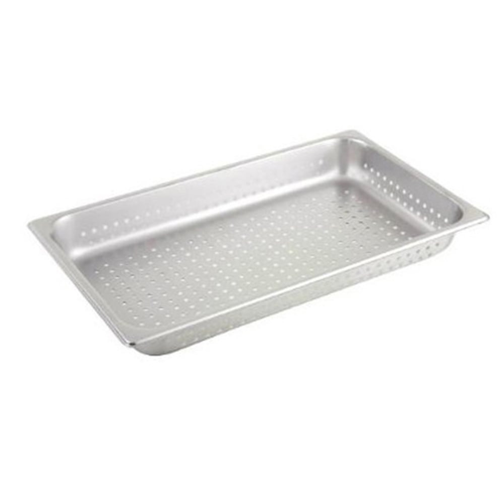 WINCO SPFP2  Full-Size 2-1/2in Perforated Steam Table Pan, Silver