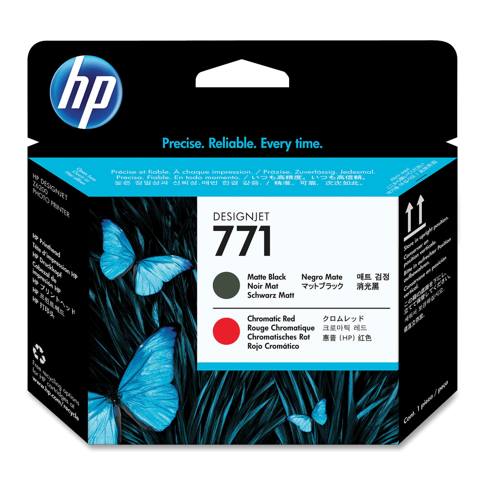 HP INC. HP CE017A  771, High-Yield Matte Black/Chromatic Red Printhead (CE017A)