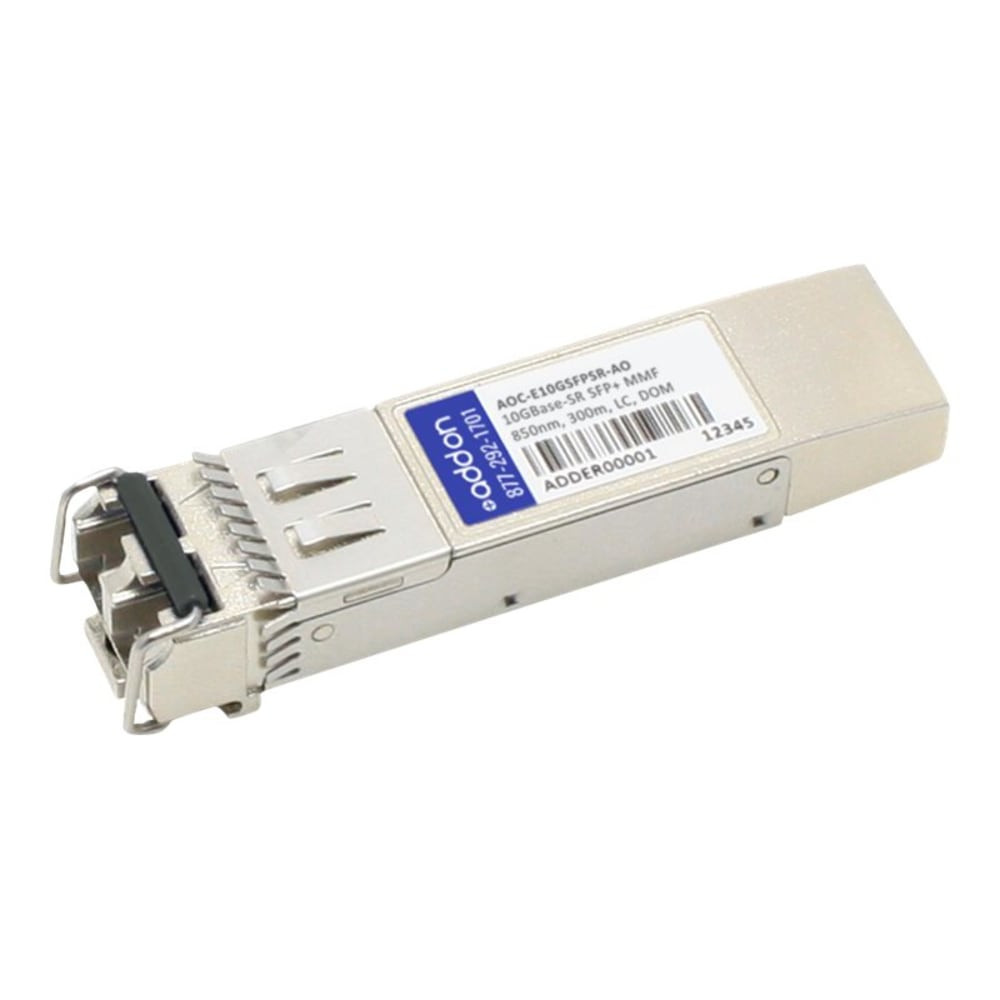 ADD-ON COMPUTER PERIPHERALS, INC. AOC-E10GSFPSR-AO AddOn Supermicro Compatible SFP+ Transceiver - SFP+ transceiver module (equivalent to: Supermicro AOC-E10GSFPSR) - 10 GigE - 10GBase-SR - LC multi-mode - up to 984 ft - 850 nm