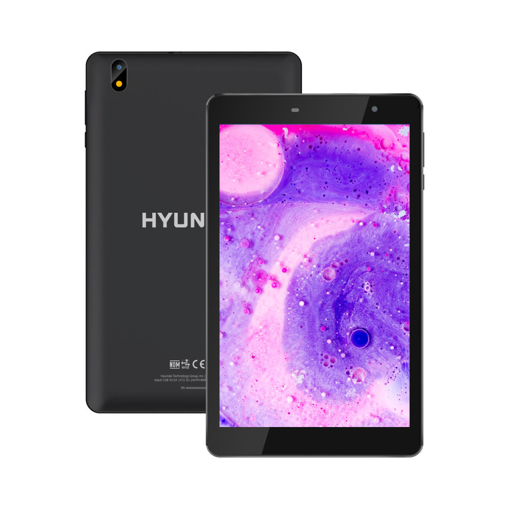 IBRIDGE MANUFACTURING INC HT8LA1RBKNA01 Hyundai HYtab Pro 8LA1 Wi-Fi Tablet, 8in Screen, 4GB Memory, 64GB Storage, Android 11, Black