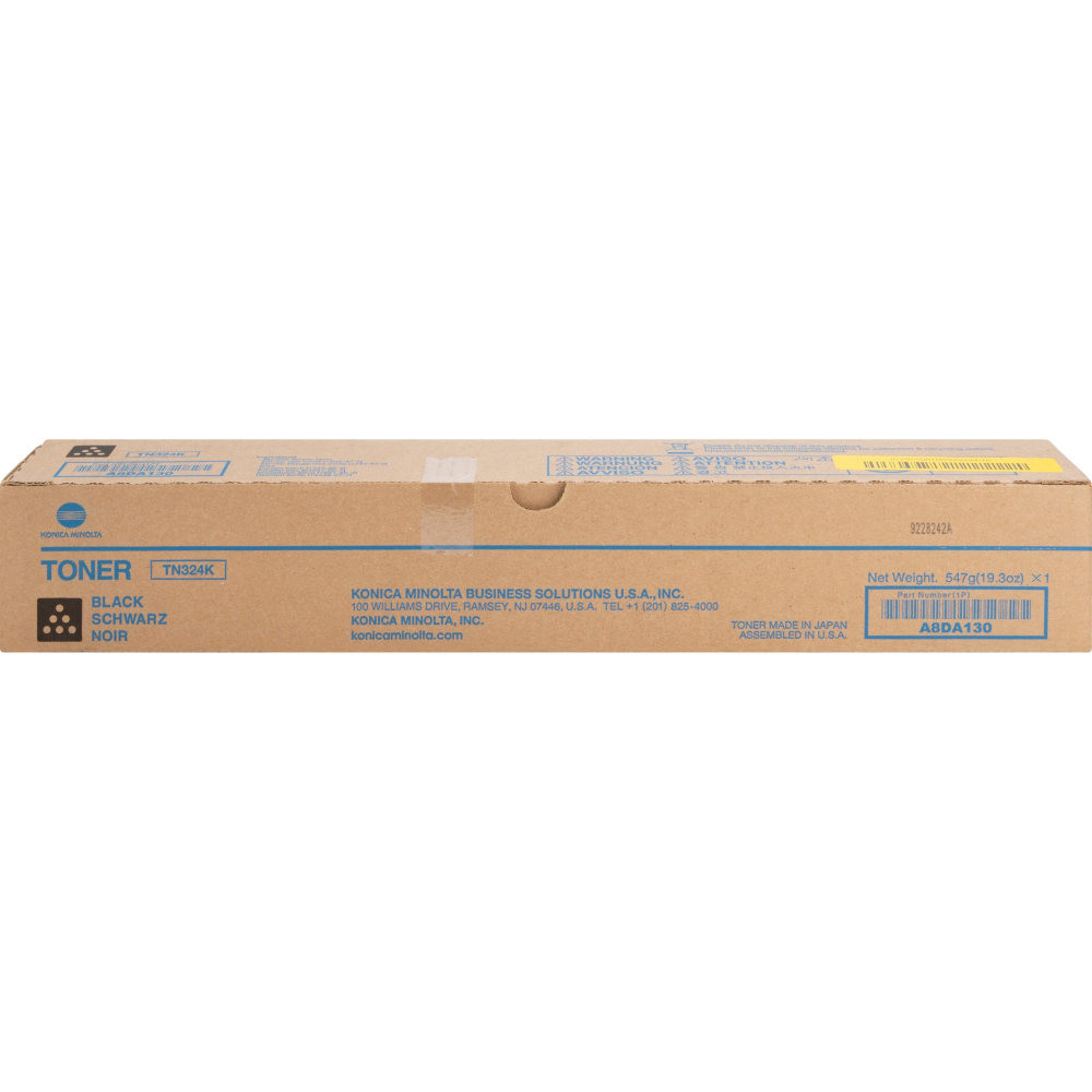 KONICA MINOLTA TN324K  Original Laser Toner Cartridge - Black - 1 Each - 28000 Pages