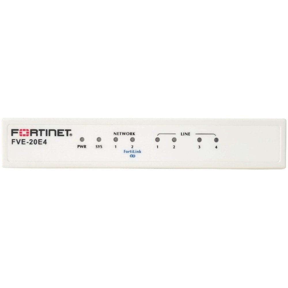 ENTERTAINMENT PRODUCTION HOUSE INC. Fortinet FVE-20E4  FortiVoice Enterprise 20E4 VoIP Gateway - 2 x RJ-45 - 2 x FXS - 4 x FXO - Fast Ethernet - Desktop - TAA Compliant