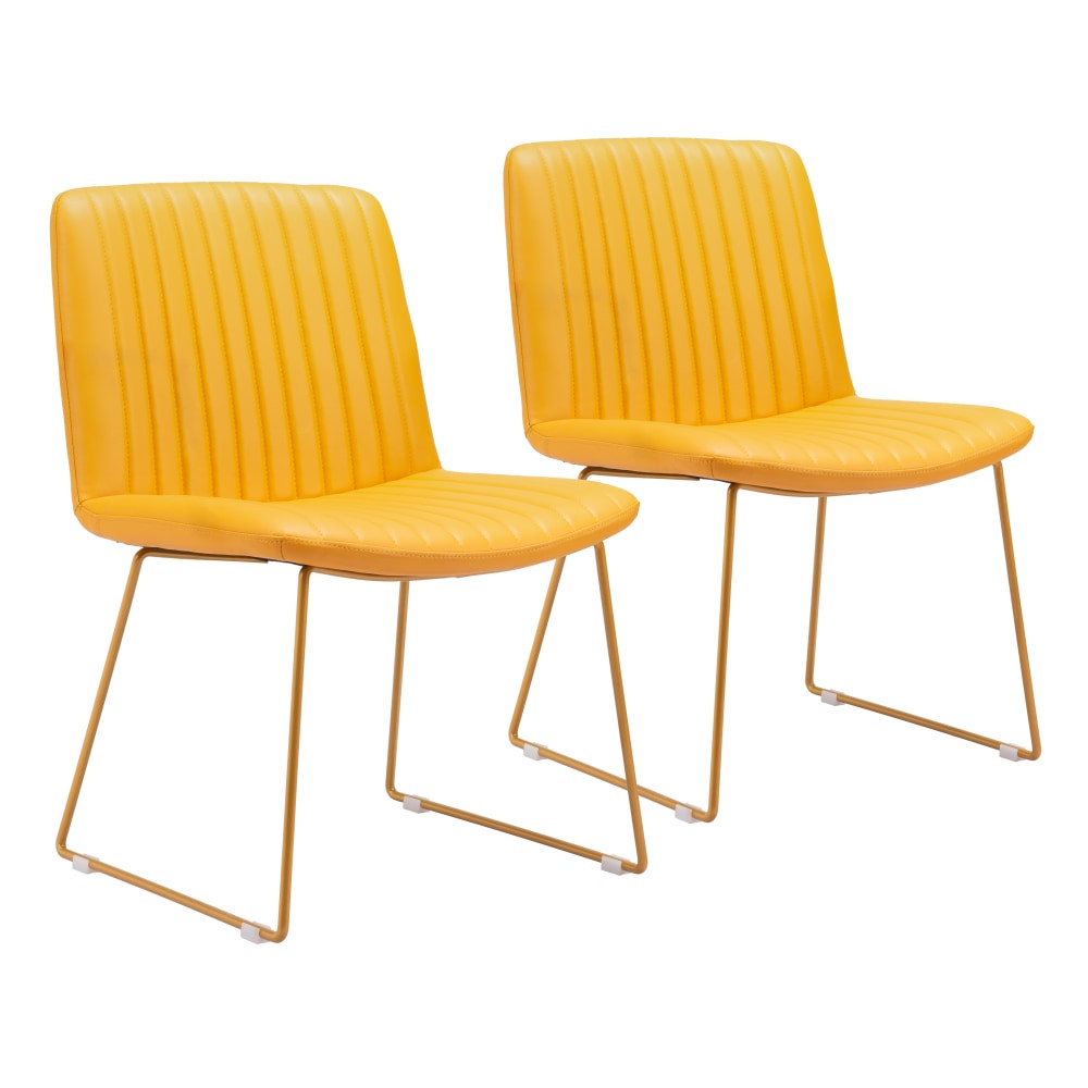 ZUO MODERN 109476  Joy Dining Chair, Yellow