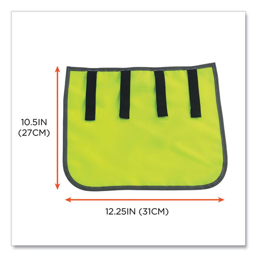 TENACIOUS HOLDINGS, INC. ergodyne® 29063 GloWear 8006 Hi-Vis Hard Hat Neck Shade, 12.25 x 10.5, Lime