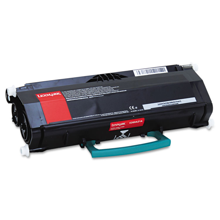 LEXMARK INT'L, INC. E260A21A E260A21A Toner, 3,500 Page-Yield, Black
