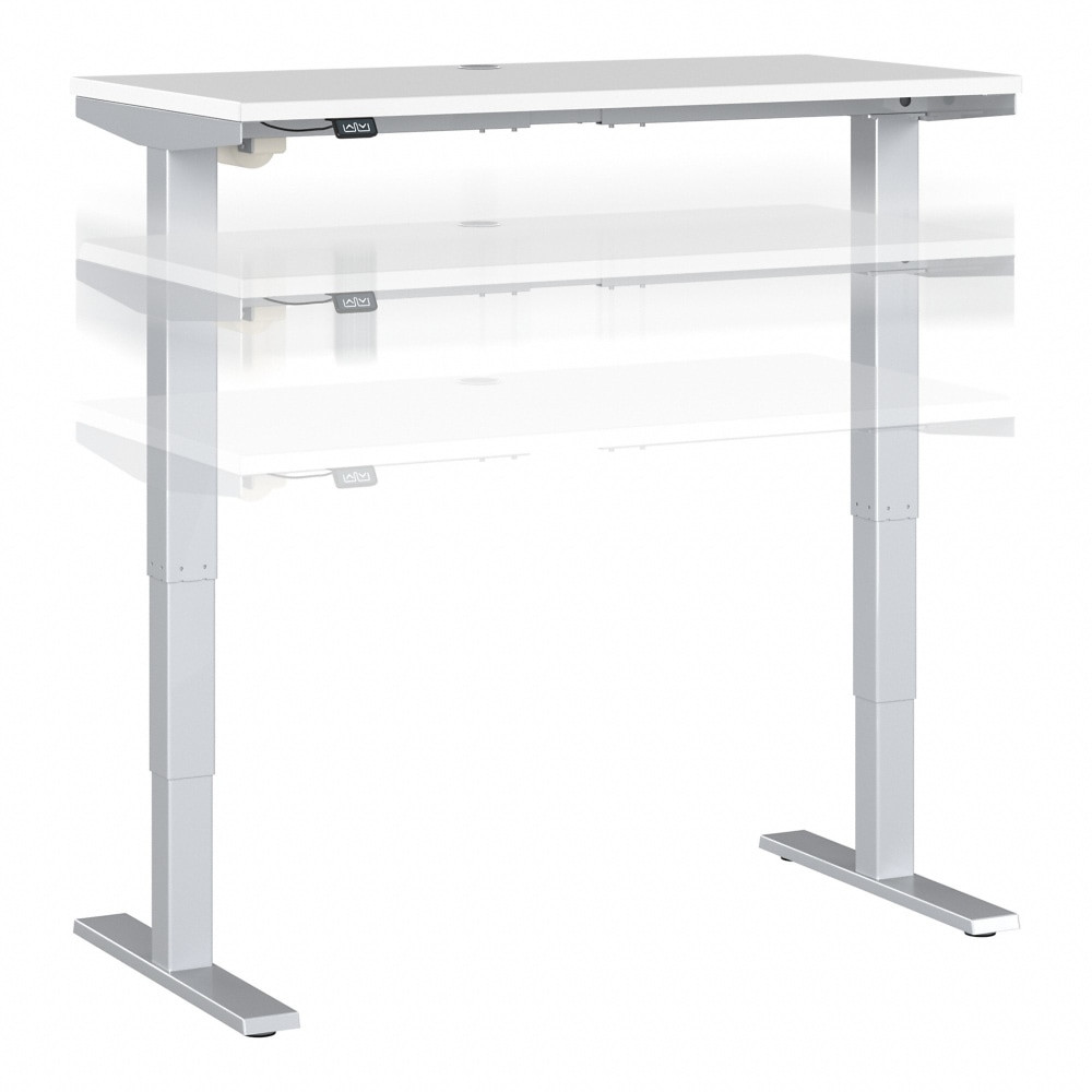 BUSH INDUSTRIES INC. M4S4824WHSK Move 40 Series by Bush Business Furniture Electric 48inW Height-Adjustable Standing Desk, 48in x 24in, White/Cool Gray Metallic, Standard Delivery