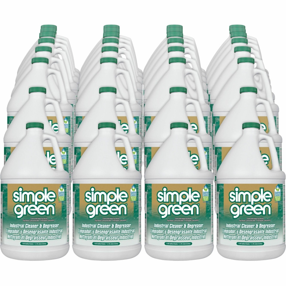 SIMPLE GREEN 13005PL  Industrial Cleaner/Degreaser - For Multipurpose, Multi Surface - Concentrate - Liquid - 128 fl oz (4 quart) - Original Scent - Non-abrasive, Non-flammable - Green - 168 / Pallet