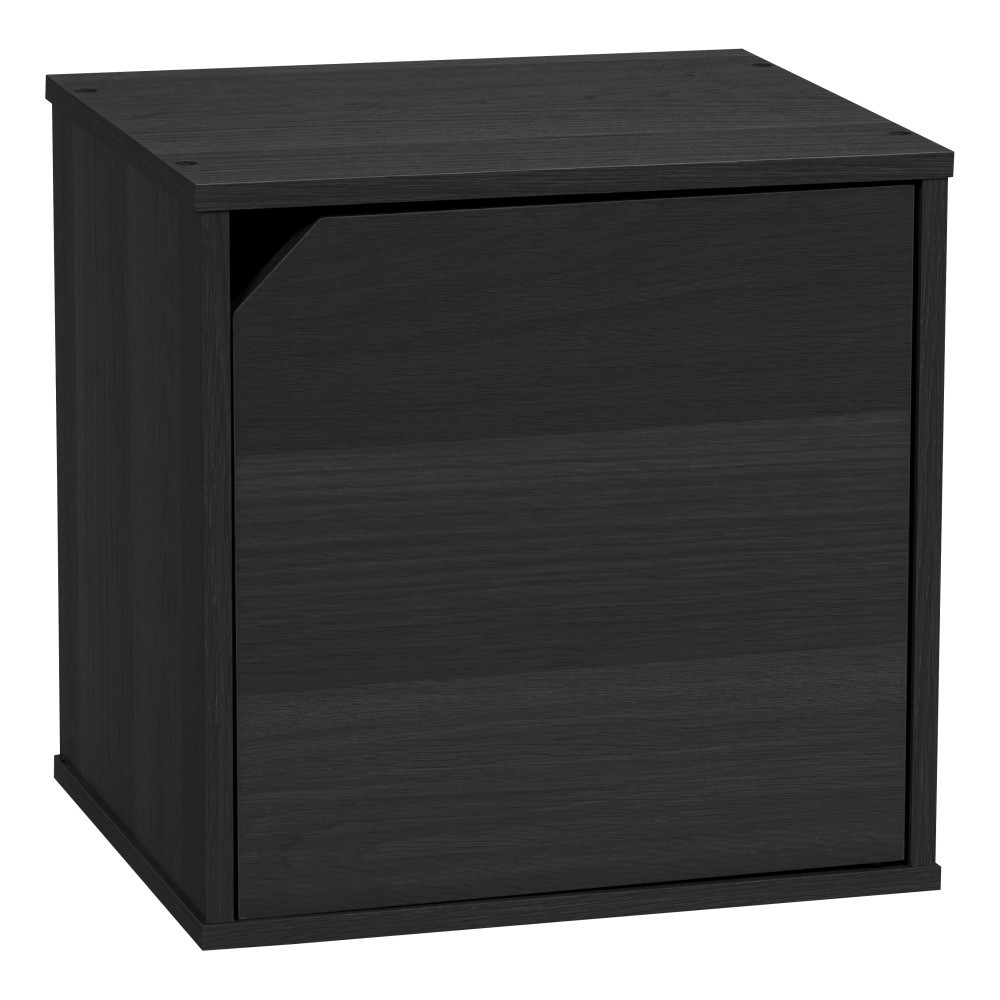 IRIS USA, INC. Iris 596441  BAKU 14inH Modular Cube Storage Box With Door, Black