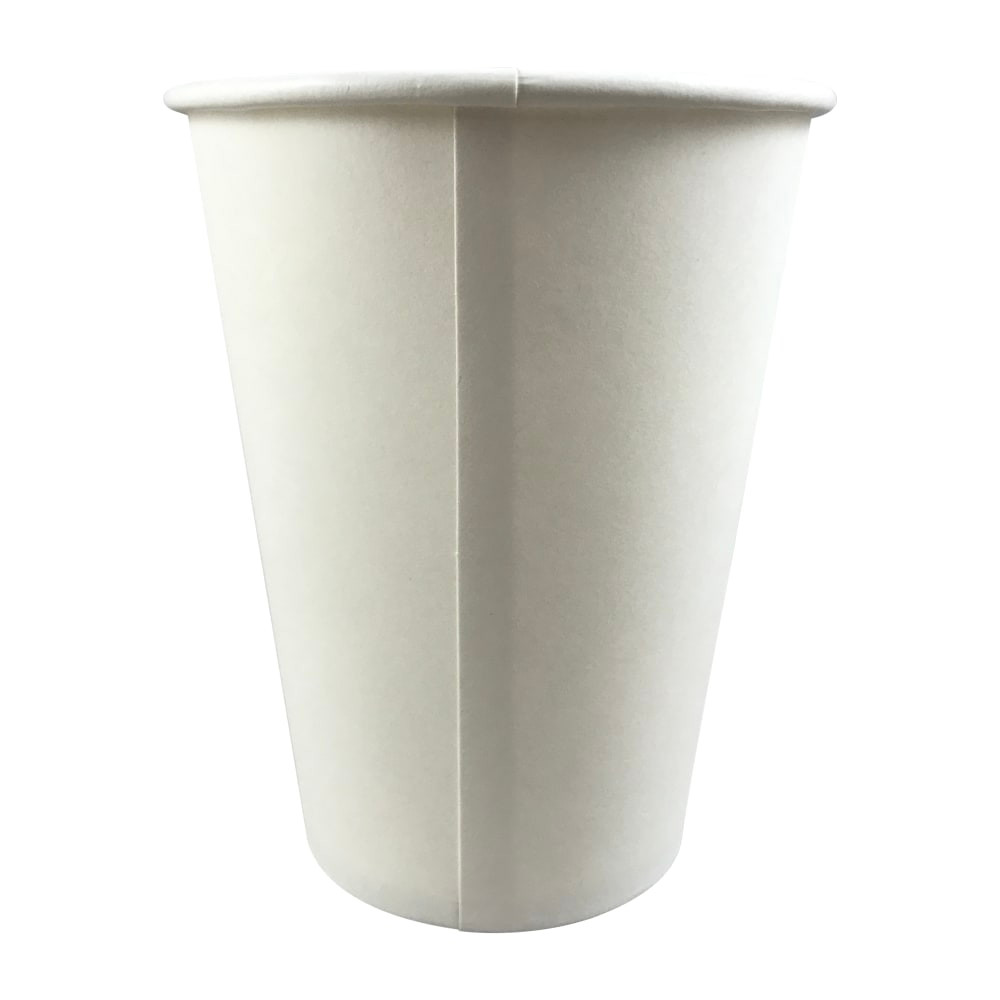 No Brand 12OZHOTCUP Generic Paper Cups Disposable Hot Cups, 12 Oz, White, Case Of 1,000